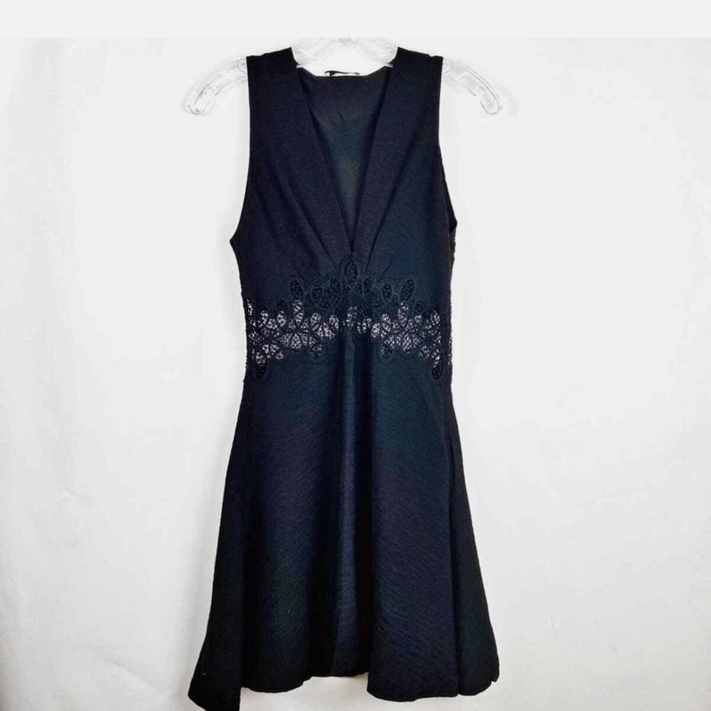 Sandro black lace dress